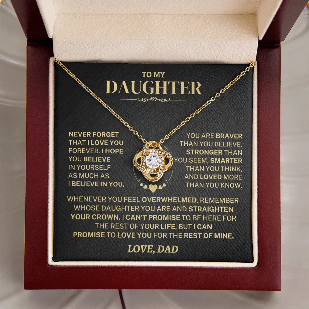 To My Daughter Gift From Dad, "Never Forget That I Love You"